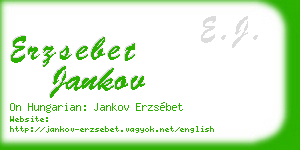 erzsebet jankov business card