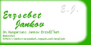 erzsebet jankov business card